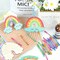 12-Pack DIY Wind Chime Kit for Kids – Make Your Own Wooden Wind Chimes, Arts & Crafts Set with Decorative Hanging Ornaments for Girls & Boys, Home, School, or Party Activities (Boho Rainbow)